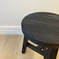 Reclaimed Wood Round Stool, Black