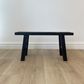 Reclaimed Wood Medium Bench, Black