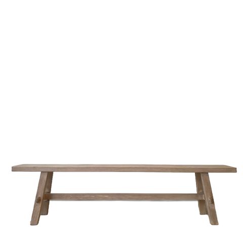 Reclaimed Wood Long Bench, Natural