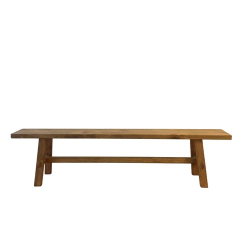 Reclaimed Wood Long Bench, Natural