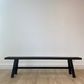 Reclaimed Wood Long Bench, Black