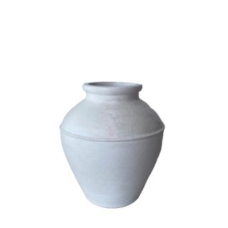 Tuscan Terracotta Jar- White Large