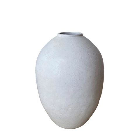 Tuscan Terracotta Vessel - White