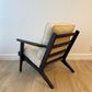 Lodge Armchair - Off White Fabric, Black Frame