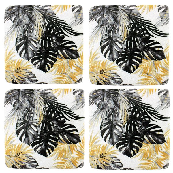 S/4 Paradise Resin Coasters 10x10cm