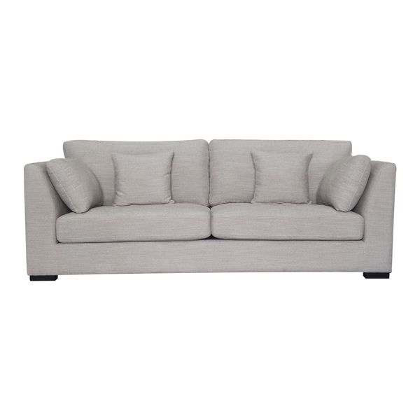 York 3 Seater Upholstered Sofa, Oatmeal