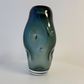 Fleur Dimpled Glass Vase - Ocean Blue