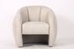 Dubai Leather Armchair, Pearl