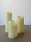Silhouette LED Wax Candle, Ivory Short
