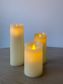 Silhouette LED Wax Candle, Ivory Tall