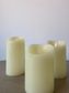 Silhouette LED Wax Candle, Ivory Wide Short