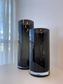 Fleur Cylindrical Glass Vase - Small Obsidian