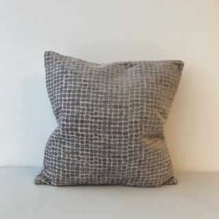 Feather Filled Accent Cushion, Silver Tiles