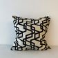 Feather Filled Accent Cushion, Black Linear