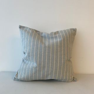 Feather Filled Accent Cushion, Blue Stripe