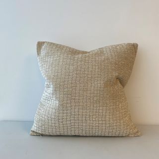 Feather Filled Accent Cushion, Champagne Tiles