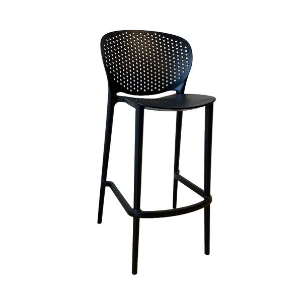 Finn Indoor / Outdoor Bar Stool, Black