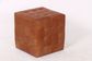 Cube Leather Ottoman, Cognac