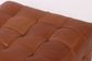 Cube Leather Ottoman, Cognac