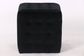 Cube Velvet Ottoman, Black