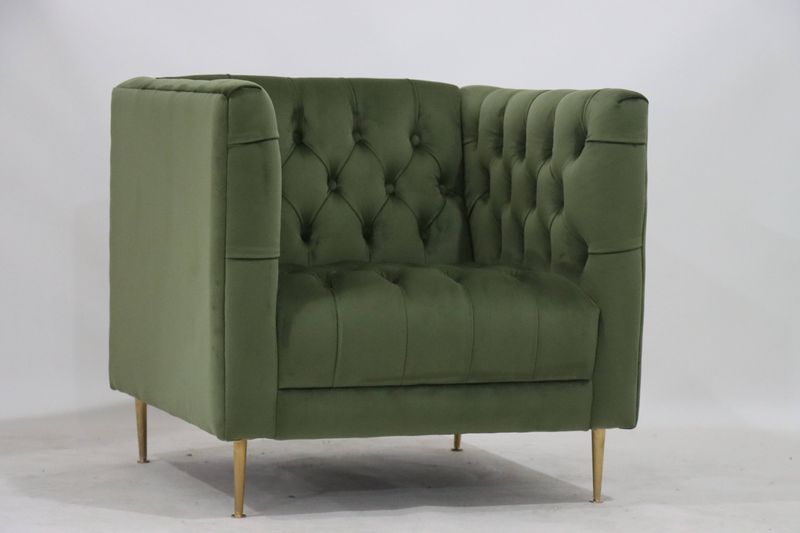 Chester  Armchair, Greenstone Velvet