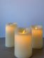 Silhouette LED Wax Candle, Ivory Wide Tall