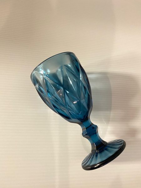 Velis Coloured Glass Goblet, Blueberry