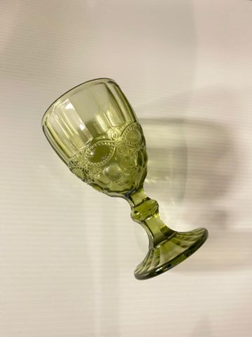 Velis Coloured Glass Goblet, Gooseberry