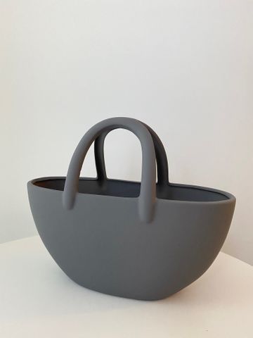 Ceramic Handbag - Large Grey