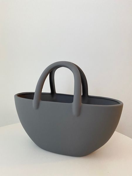 Ceramic Handbag - Large Grey