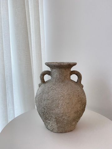 Petros Stone Vase, Grey