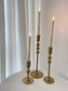 Silhouette Matt Gold Candle Stands, 3 pc