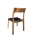 Peyton Dining Chair, Black Leather Walnut Frame