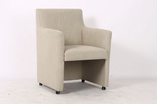 Uptown Rolling Dining Chair, Linen