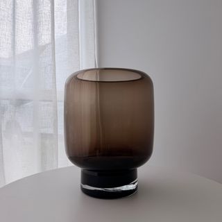 Fleur Cup Vase - Large Smoked Olive