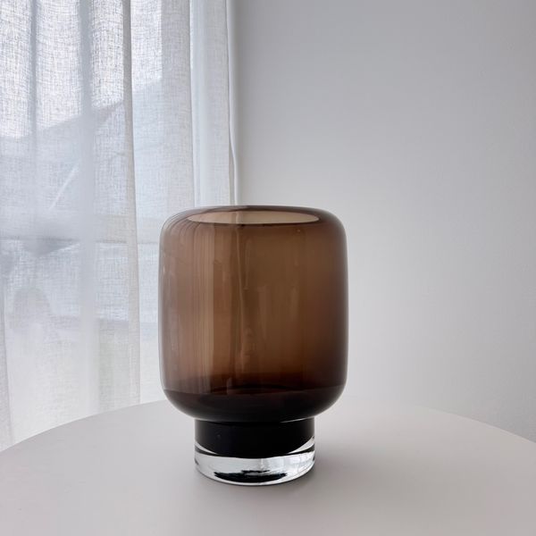 Fleur Cup Vase - Small Smoked Olive