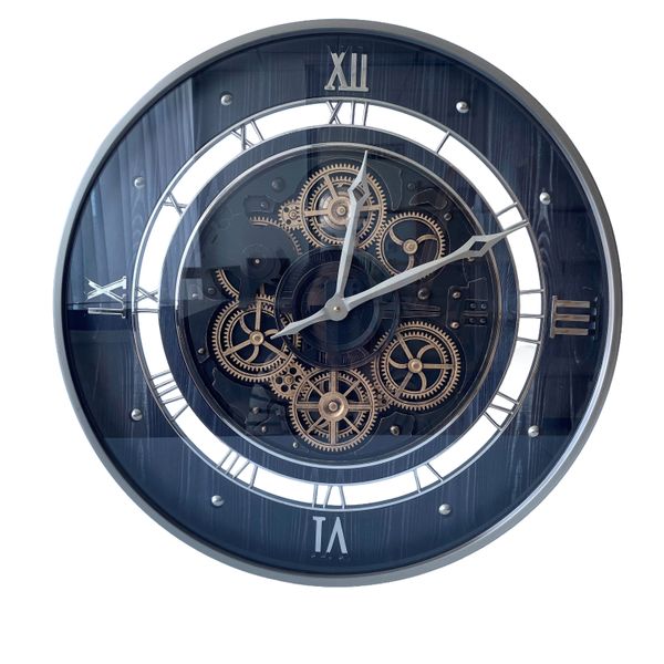 Domus Wall Clock, Pewter