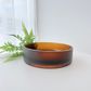 Fleur Textured Glass Bowl - Amber