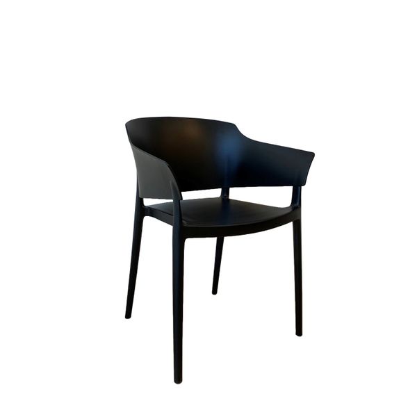 Zoe Indoor / Outdoor Chair, Black