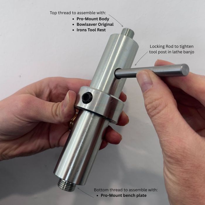 Woodcut Bowlsaver Tool Post 1" x 6" ***