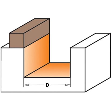 CMT Mortising Bit 12.7 x 6.35mm with Bearing