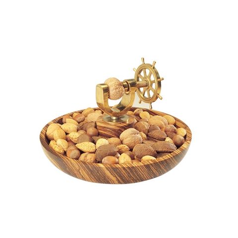 Ship's Wheel Nutcracker - Brass