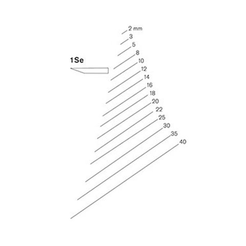 Pfeil Single Bevel Straight Skew 14mm