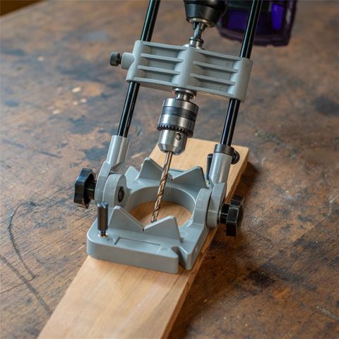 Portable drill press discount jig