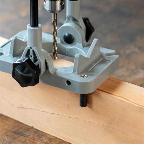 Portable drill deals guide with vise