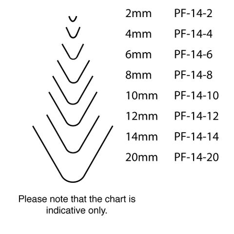 Pfeil Chisel 2mm V Parting Tool 55* 14-2