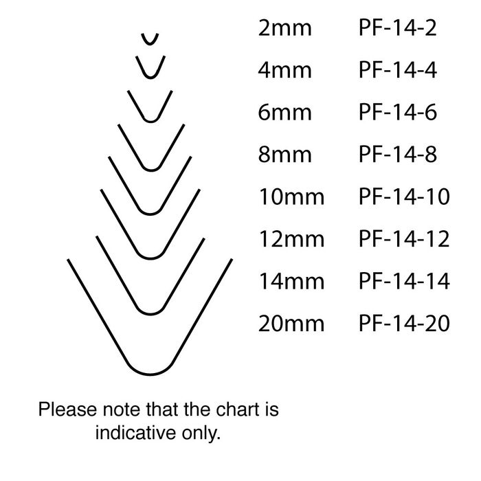 Pfeil Chisel 2mm V Parting Tool 55* 14-2