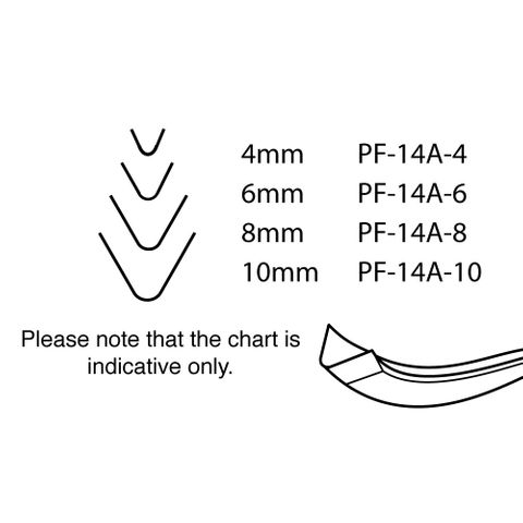 Pfeil Chisel Rnd V 14A-10mm Short Bent