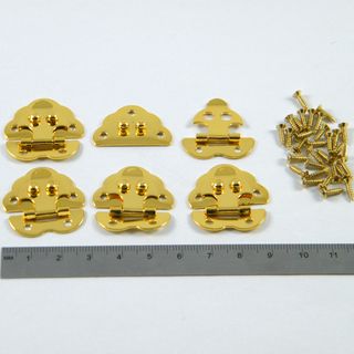 5xBrass Plated Clip-Down Box Catches