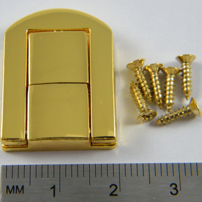 Brass Plated Box Catch 25x20x6mm